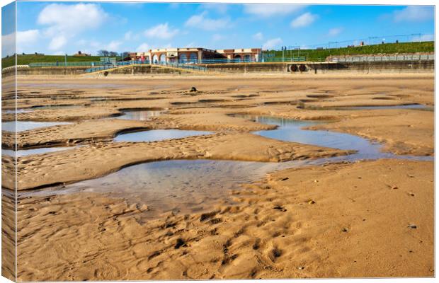 Serenity on Whitley Bay Canvas Print by Steve Smith