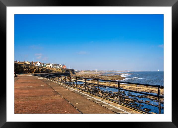 Whitley Bay Beach Framed Mounted Print by Steve Smith