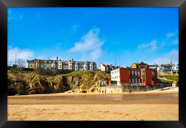 Cullercoats Beach Framed Print by Steve Smith