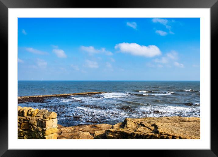 Secluded Paradise on Whitley Bay Framed Mounted Print by Steve Smith