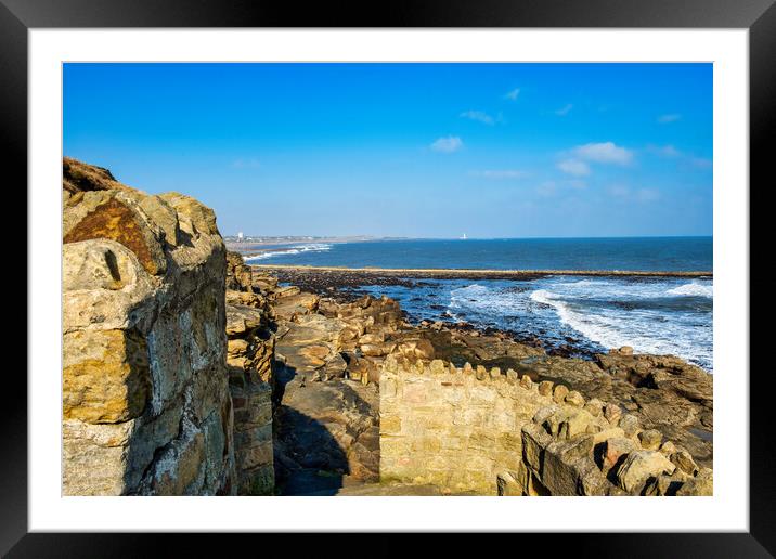 Whitley Bay Beach Framed Mounted Print by Steve Smith