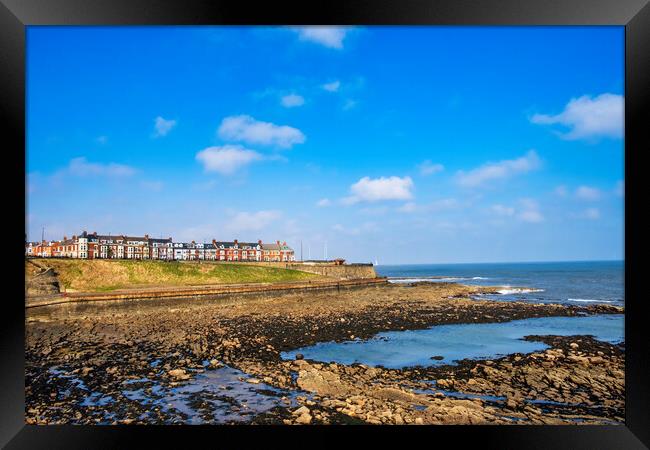 Whitley Bay Beach Framed Print by Steve Smith