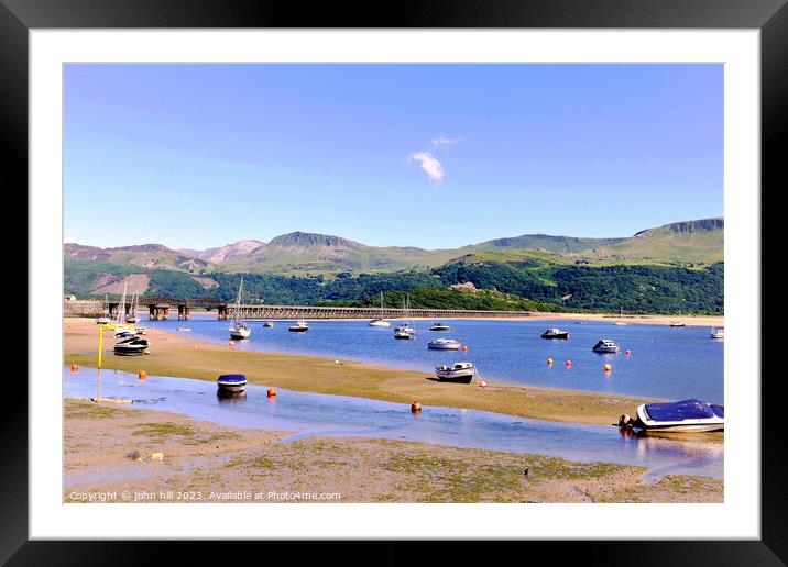 Barmouth estuary, Wales. Framed Mounted Print by john hill