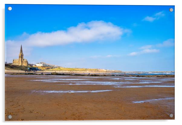 Longsands Beach Tynemouth Acrylic by Steve Smith