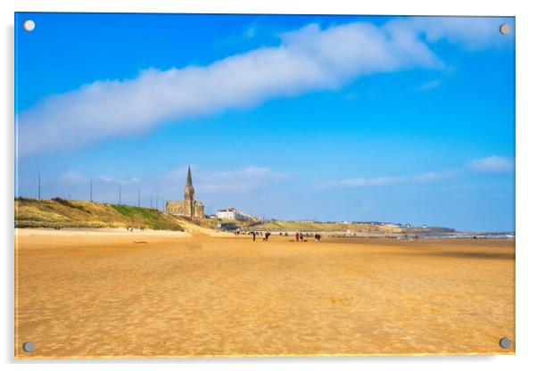Longsands Beach Tynemouth Acrylic by Steve Smith