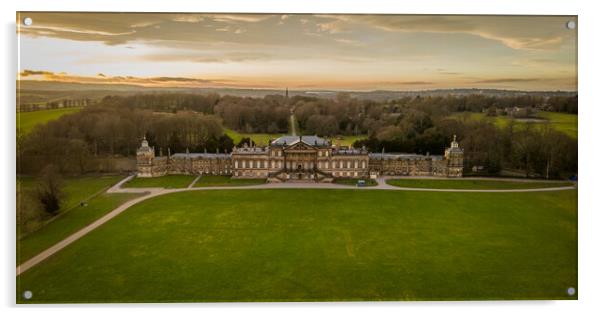 Wentworth Woodhouse Sunset Acrylic by Apollo Aerial Photography