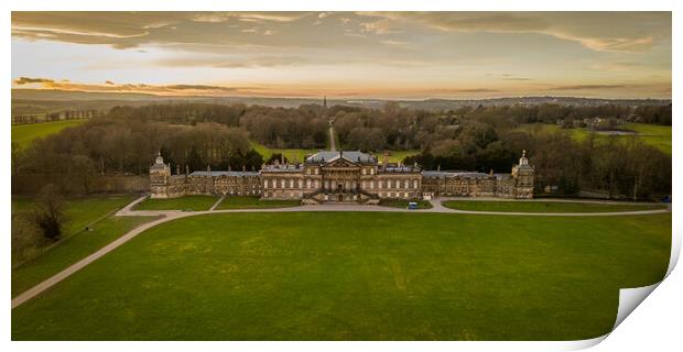 Wentworth Woodhouse Sunset Print by Apollo Aerial Photography