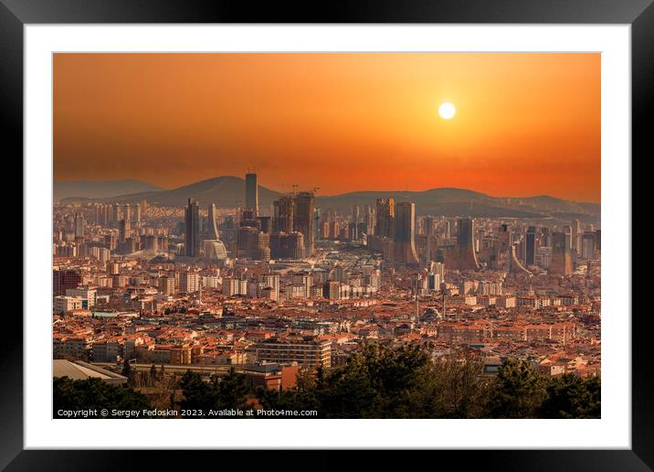 Istanbul. Big city with skyscrapers.Turkey. Framed Mounted Print by Sergey Fedoskin