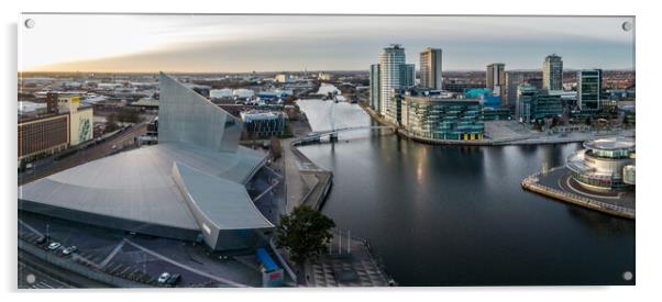 Salford Quays Acrylic by Apollo Aerial Photography