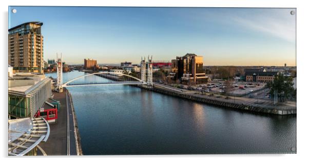 Salford Quays Acrylic by Apollo Aerial Photography