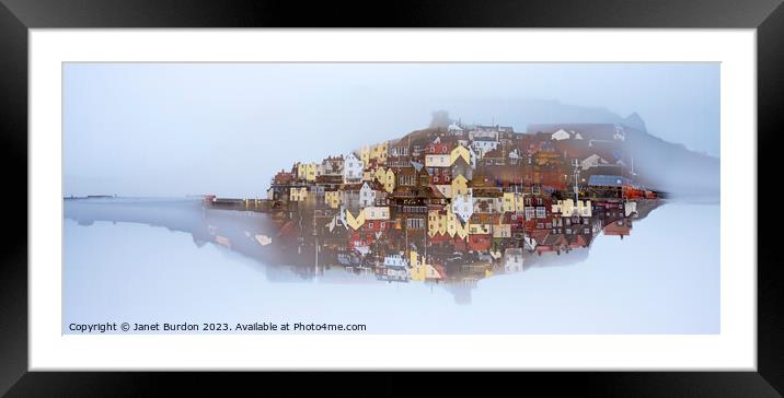 Reflection of Whitby Framed Mounted Print by Janet Burdon