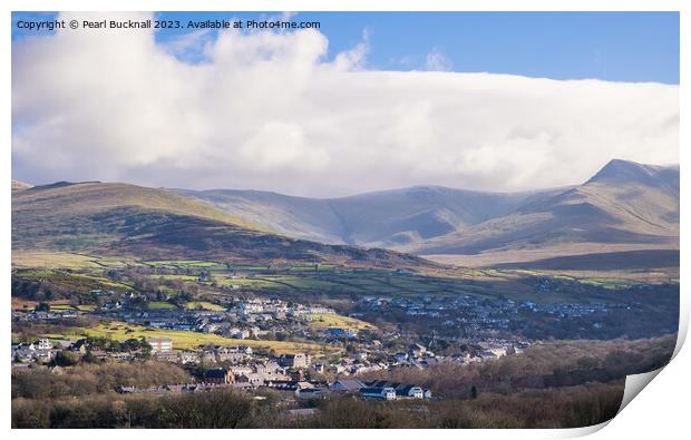 Bethesda Below the Carneds Gwynedd Print by Pearl Bucknall