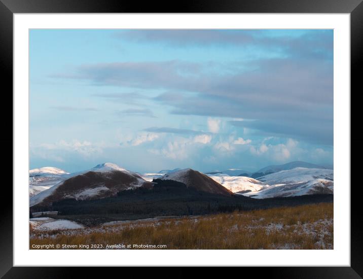 Winter Wonderland in Scottish Borders Framed Mounted Print by Steven King