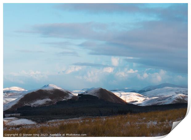 Winter Wonderland in Scottish Borders Print by Steven King