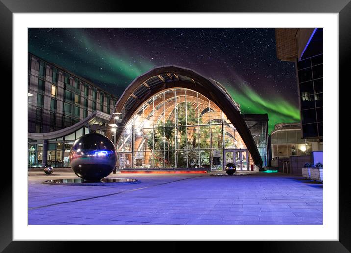 Sheffield Winter Gardens Aurora Framed Mounted Print by Apollo Aerial Photography
