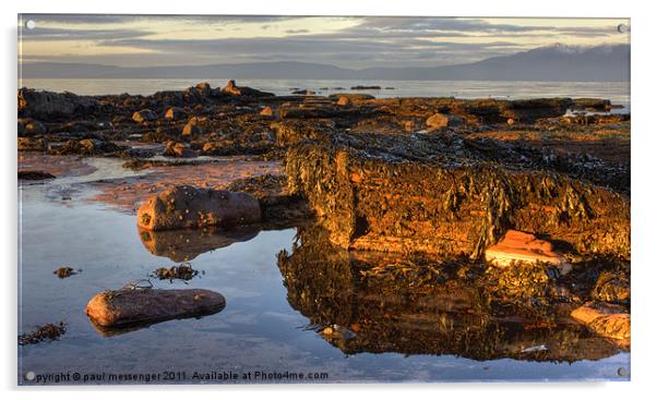 North beach Ardrossan morning Acrylic by Paul Messenger