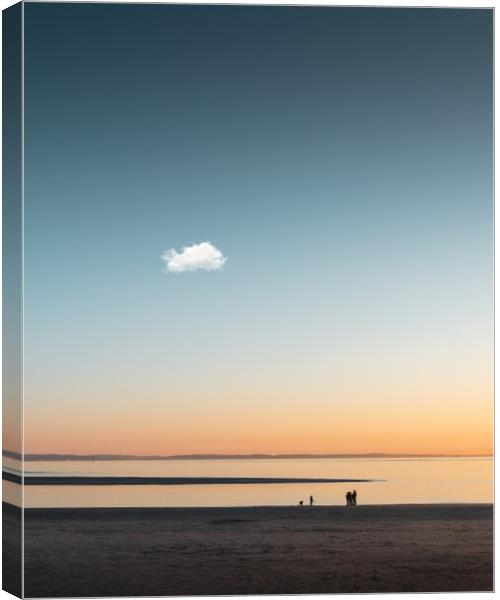 Beach Sunset Canvas Print by Mark Jones
