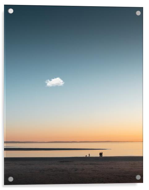 Beach Sunset Acrylic by Mark Jones