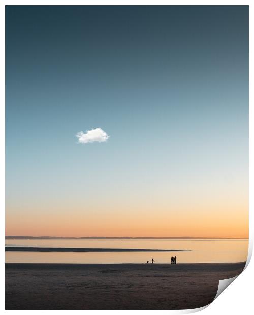 Beach Sunset Print by Mark Jones