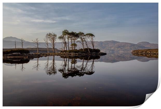 Loch Assynt Reflections Print by Derek Beattie