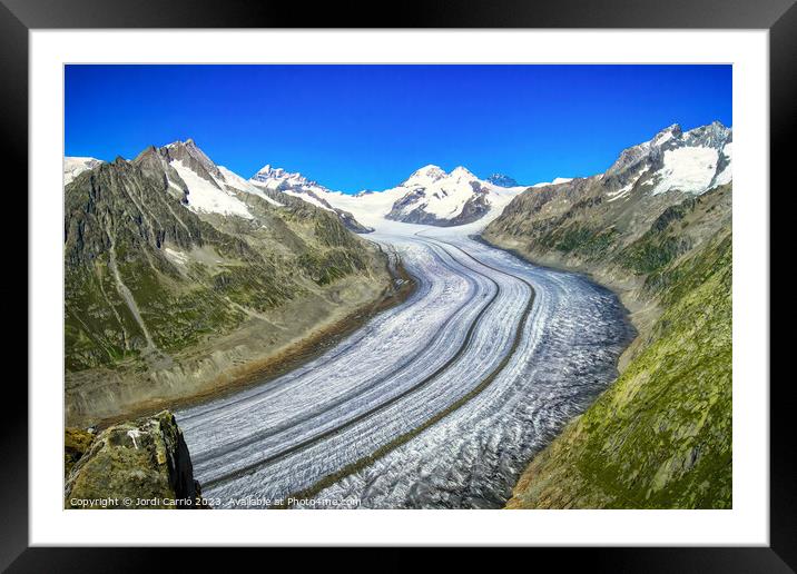 Majestic Aletsch Glacier View - N0708-129-ORT-2 Framed Mounted Print by Jordi Carrio