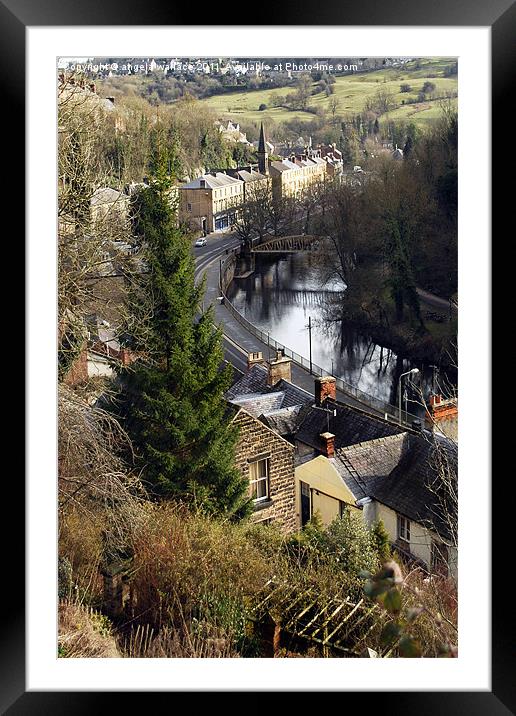 Matlock Bath River View Framed Mounted Print by Angela Wallace