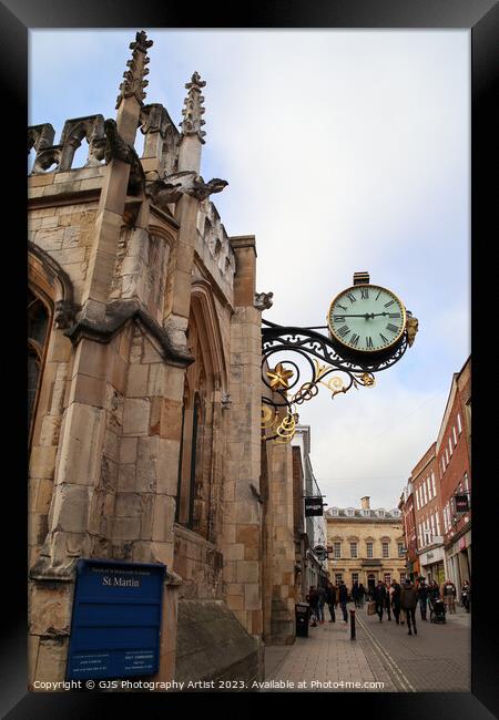 St Martin and the Clock Framed Print by GJS Photography Artist