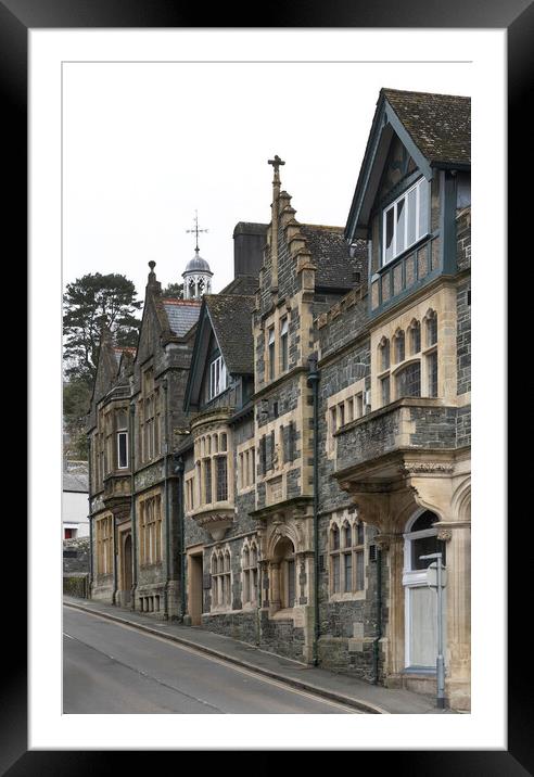 Grand old buildings in Tavistock Devon Framed Mounted Print by Kevin White