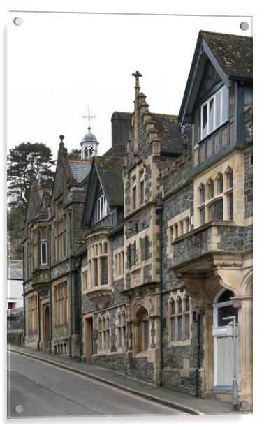 Grand old buildings in Tavistock Devon Acrylic by Kevin White