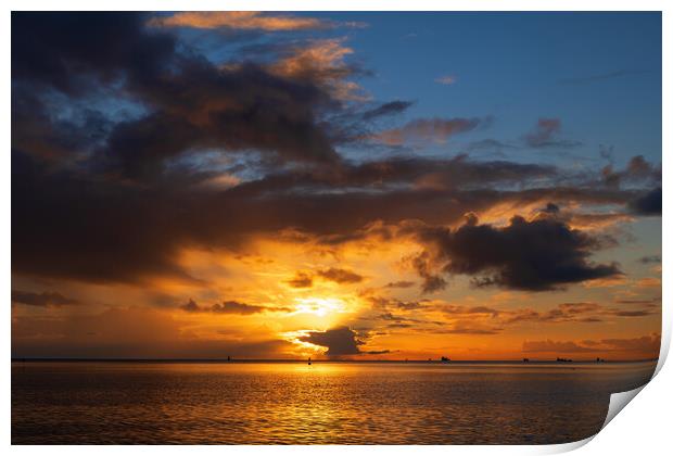 Sunrise Cloudscape Over The Baltic Sea Print by Artur Bogacki