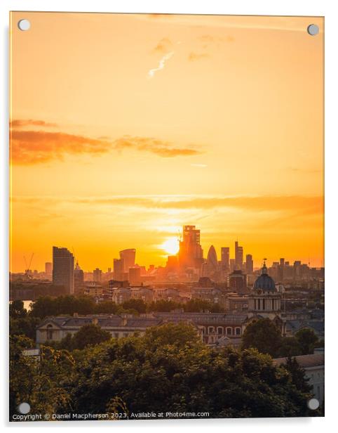 London Skyline Acrylic by Daniel Macpherson