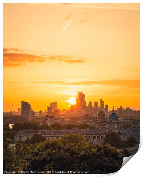 London Skyline Print by Daniel Macpherson