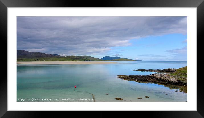 Luskentyre Bay, Isle of Harris, Scotland Framed Mounted Print by Kasia Design