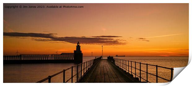 Pretty Perfect Pier Perspective - Panorama Print by Jim Jones