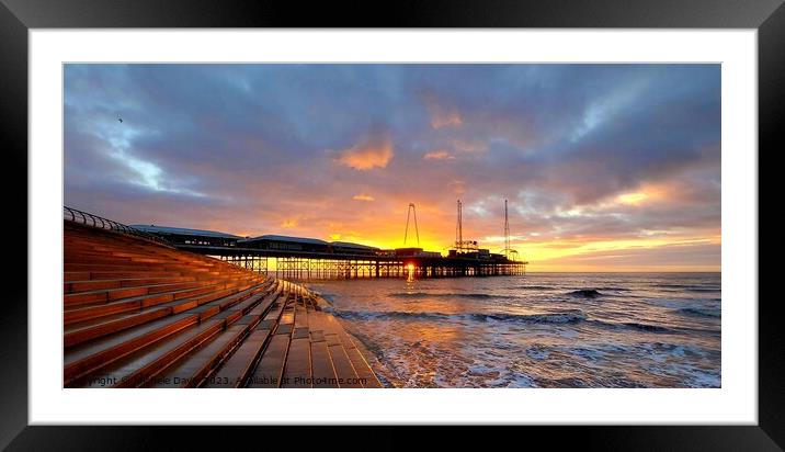 South Pier Sunset Framed Mounted Print by Michele Davis