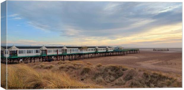 St Anne's Pier and Dunes Canvas Print by Michele Davis