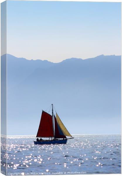Serenity at Sea Canvas Print by Les McLuckie