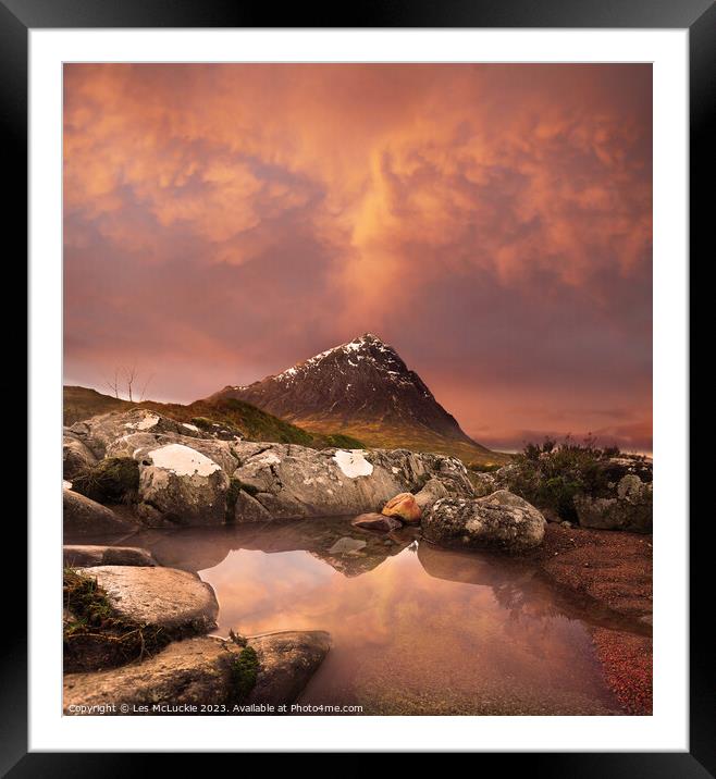 Majestic Beauty of Glen Coe Framed Mounted Print by Les McLuckie