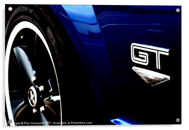Ford Mustang GT Acrylic by Phil Clements