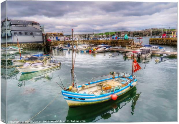 A Nautical Haven in Falmouth Canvas Print by Beryl Curran