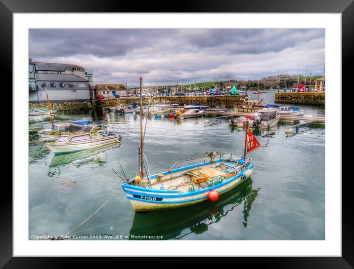 A Nautical Haven in Falmouth Framed Mounted Print by Beryl Curran