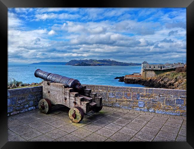 Cannon Lookout, Plymouth Hoe Framed Print by Darren Galpin