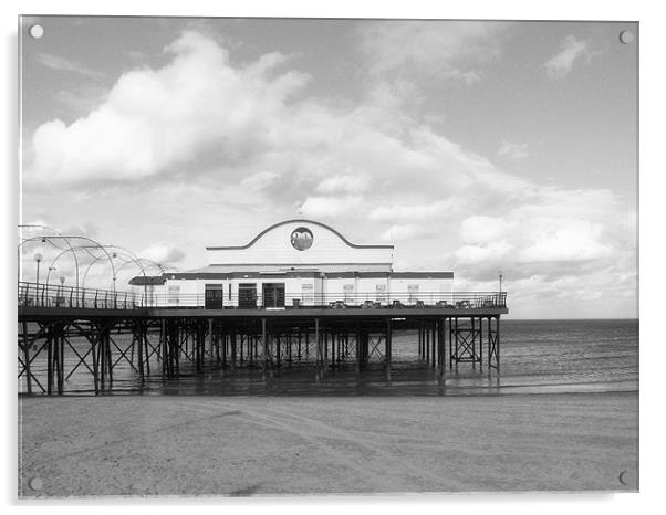 Cleethorpes Pier Acrylic by Sarah Couzens