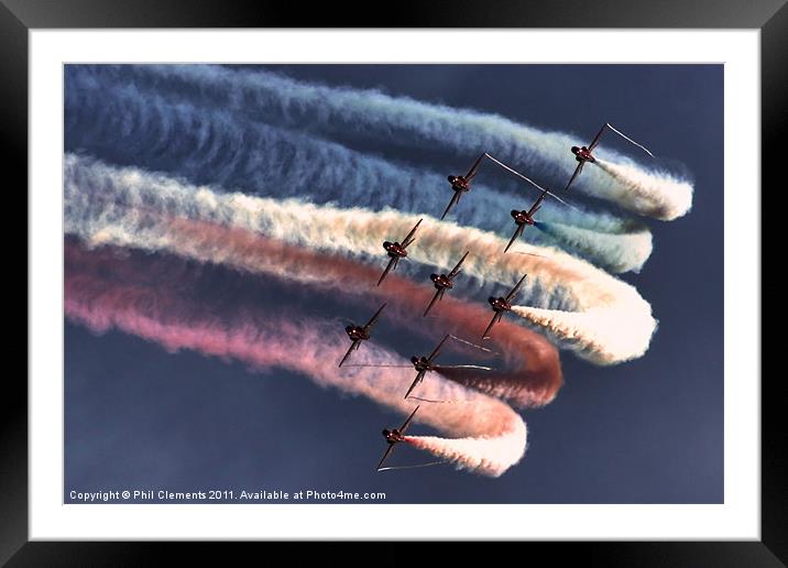 Red Arrows Roll Framed Mounted Print by Phil Clements