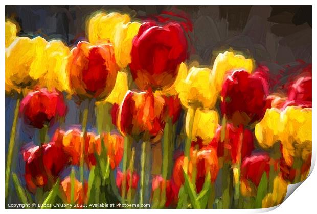 Beautiful spring flowers Print by Lubos Chlubny