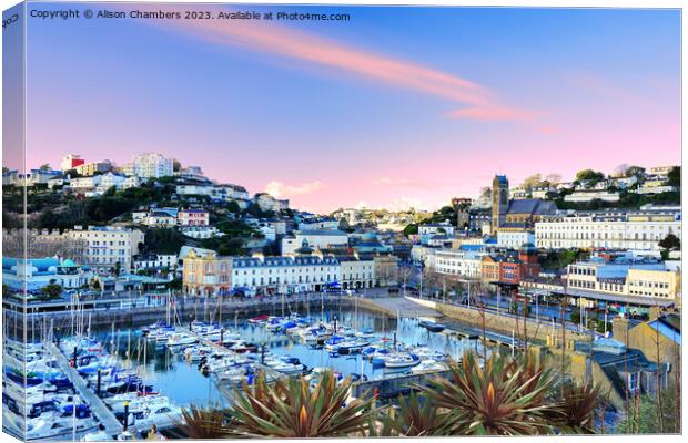 The English Riviera Canvas Print by Alison Chambers