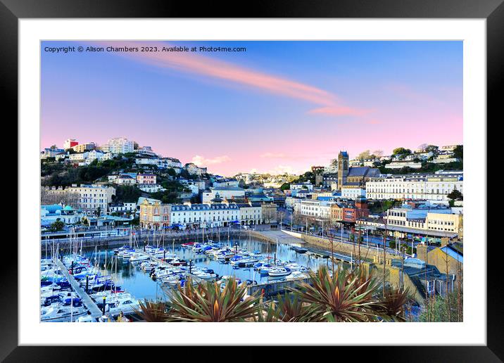 The English Riviera Framed Mounted Print by Alison Chambers