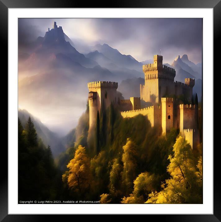 The Enchanting Fortress Framed Mounted Print by Luigi Petro