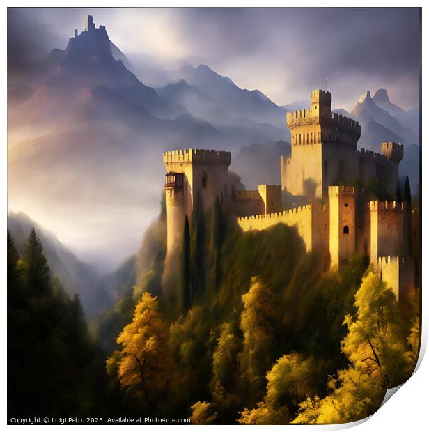 The Enchanting Fortress Print by Luigi Petro
