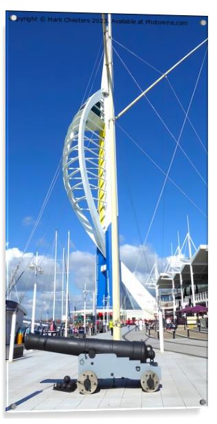 Towering Over Portsmouth Acrylic by Mark Chesters